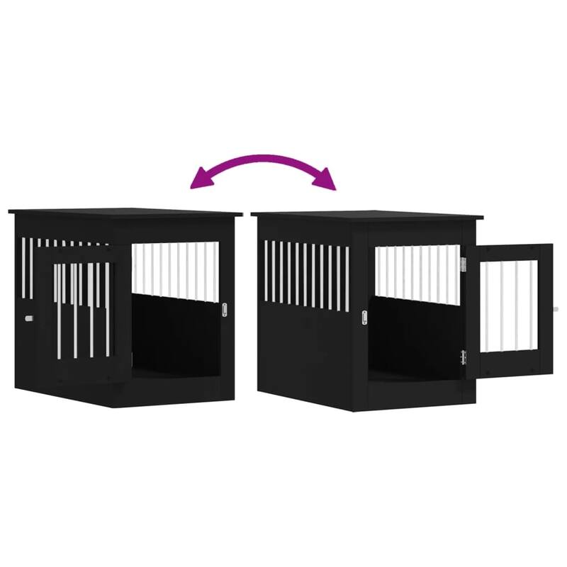 vidaXL Dog Crate with Door Doghouse Puppy Kennel Peg Cage Engineered Wood