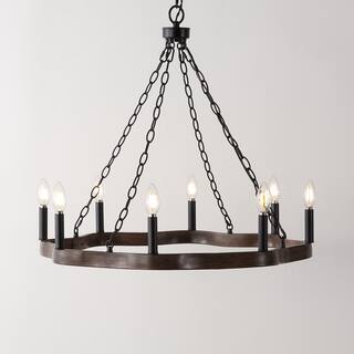 SAFAVIEH Chandelier Collection Brookville 28" Modern & Contemporary Chandelier (8-bulb) - 28" W x 28" D x 89" H
