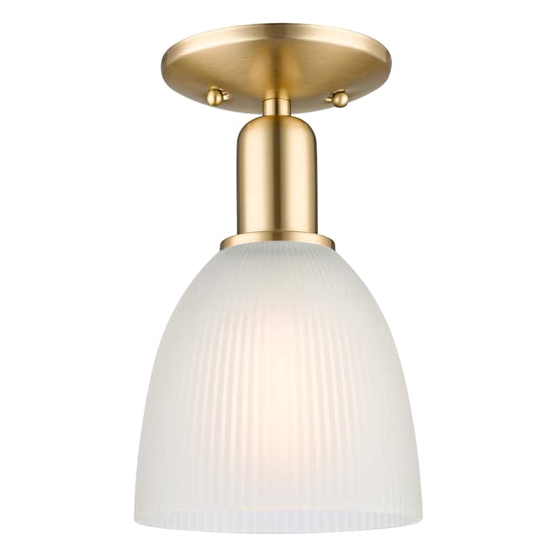 Innovations Lighting 716-1C-11-6 Castile Semi-Flush Castile 6" Wide - Champagne Bronze / White