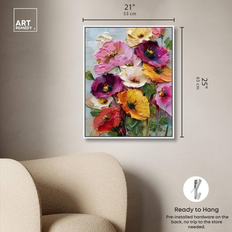 Floral Texture II Canvas by Art Remedy