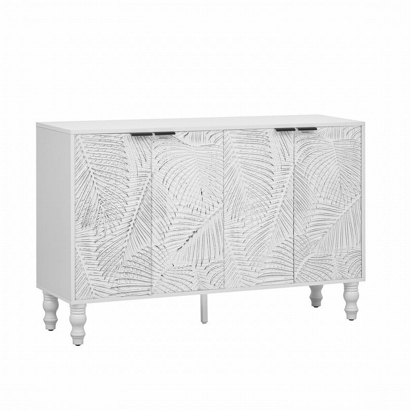 Modern TV Stand Entertainment Center with Solid Wood Legs,for TVs Up to 43"