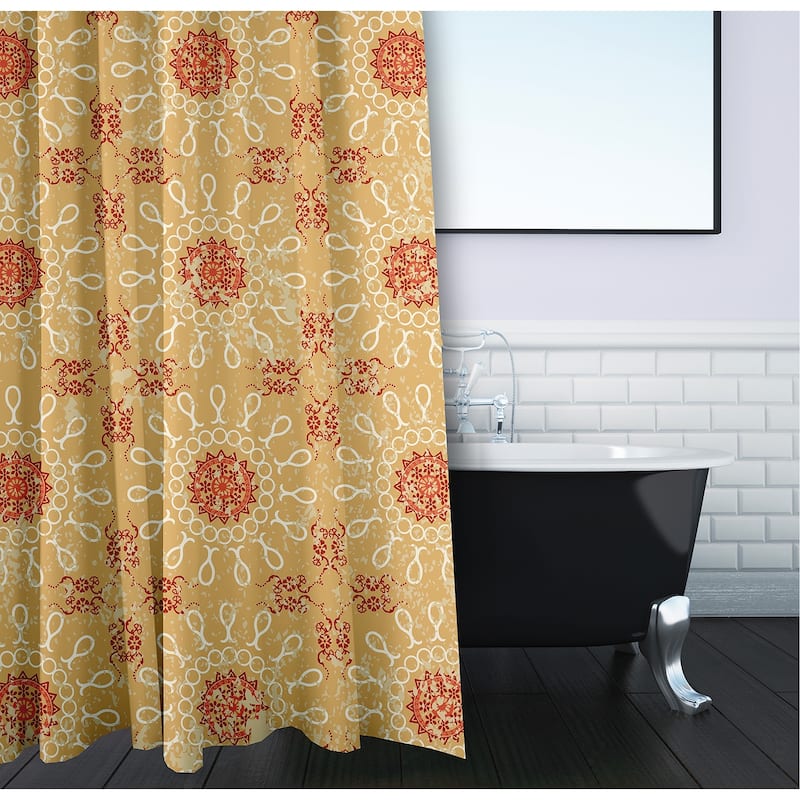 71 x 74-inch Sun Tile Geometric Print Shower Curtain
