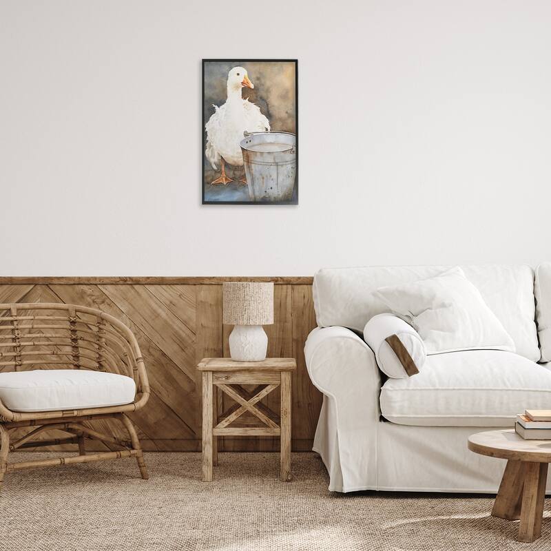 Stupell Duck & Country Pail Framed Giclee Art Design By Stephanie Fielden