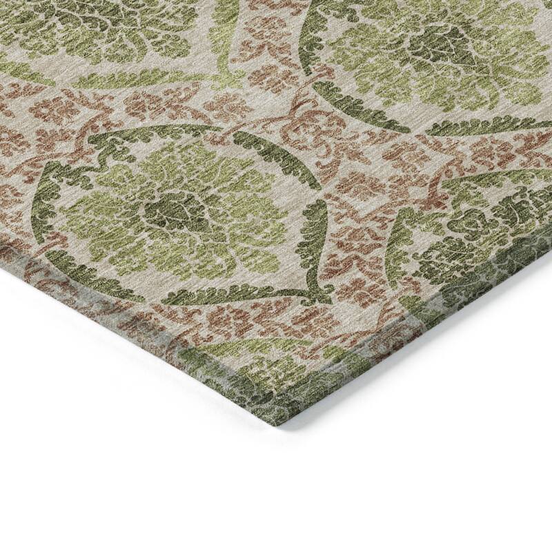HomeRoots Medallion Transitional Rectangle Outdoor Rug