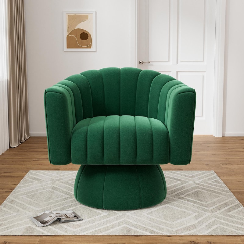 Ouyessir Oversized Modern Upholstered Barrel Chairs