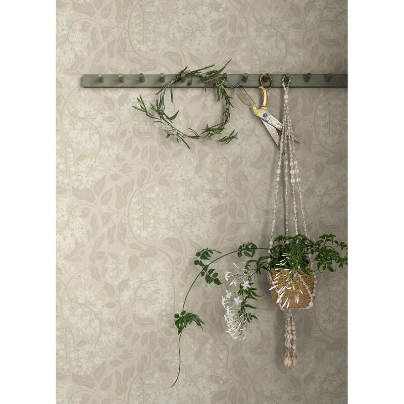 A-Street Prints Turi Wheat Twining Vines Wallpaper