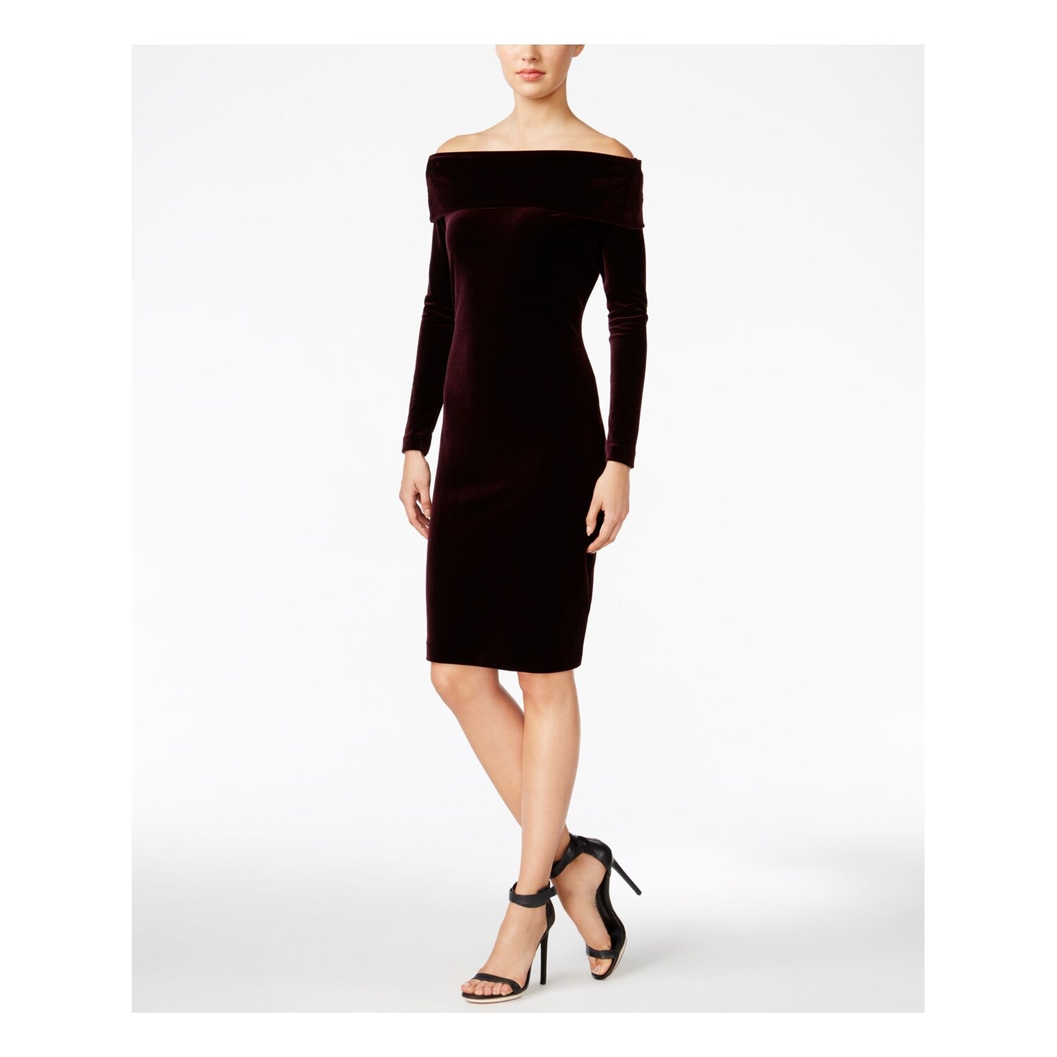 calvin klein burgundy dress