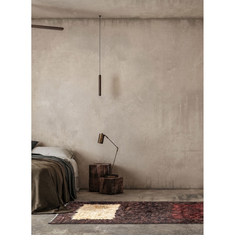 ECARPETGALLERY Hand-knotted Peshawar Ziegler Dark Brown Wool Rug - 3'5 x 6'4