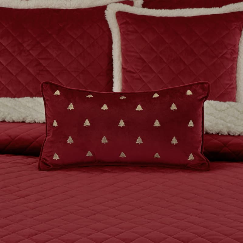 Christmas Tree Decorative Boudoir Throw Pillow