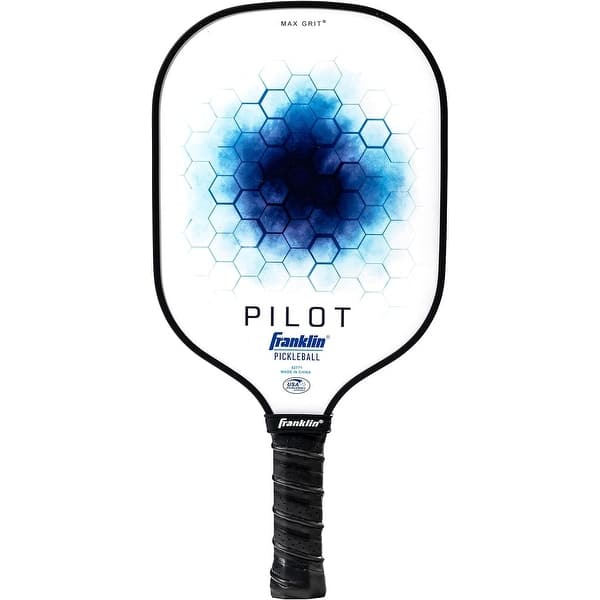 slide 2 of 8, Franklin Sports Pilot Pickleball Paddle, Blue, 10mm Spin Pro Core