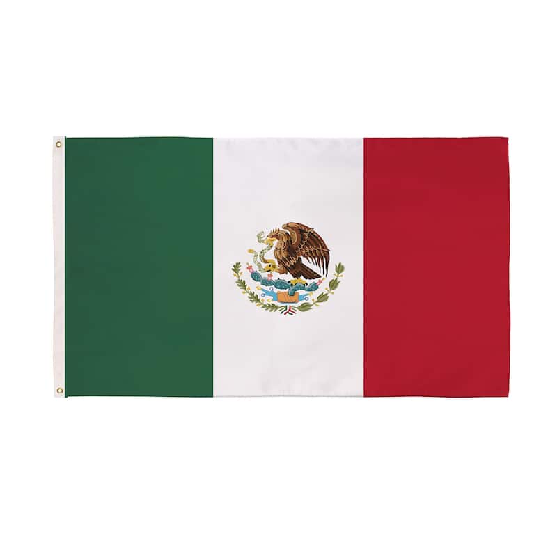Mexico National Double Sided Estate Flag w/ 2 Grommets, 3'x5'