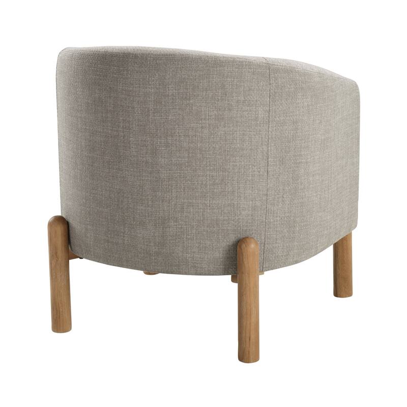 Wyatt 27.5" Textured Accent Chair - Light Brown Finish Solid Wood Legs