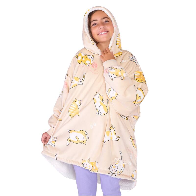 Bare Homey B-Cozy Oversized Sherpa Wearable Blanket