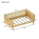 preview thumbnail 38 of 42, Toddler Platform Bed with Fences Headboard Footboard and Removable Side Rails for Kids, Girls and Boys Wooden Daybed