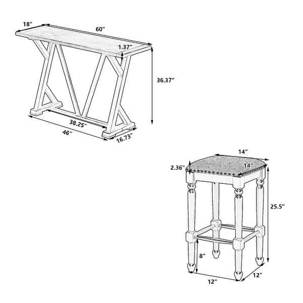 MidCentury 5Piece Solid Wood Console Table Set for Small Places Bed Bath & Beyond 38298750