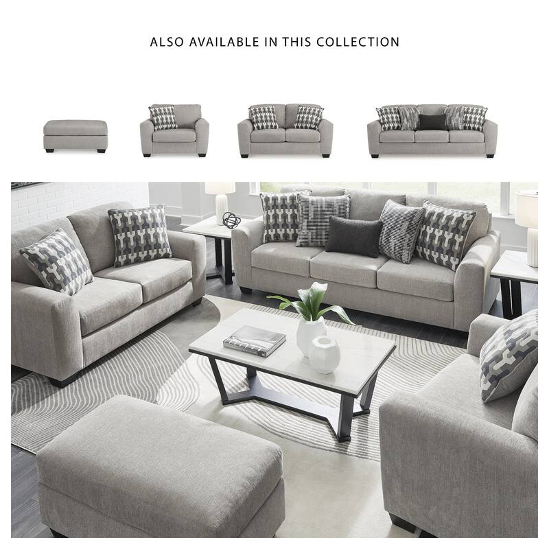 Signature Design by Ashley Avenal Park Gray Loveseat - 71"W x 40"D x 40"H