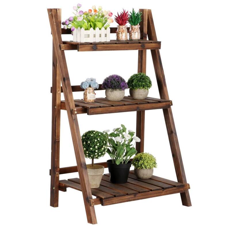 Yaheetech 36.5in Flower Plant Display Stand for Balcony Patio Yard