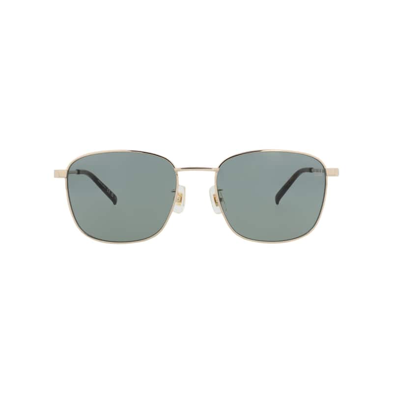 Dunhill Square-Frame Metal Sunglasses - Gold Gold Green - Gold - Green Lens