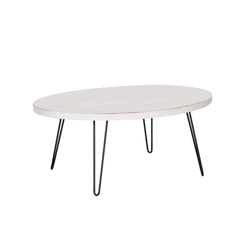 Raffles 44" Wood Oval Cocktail Table