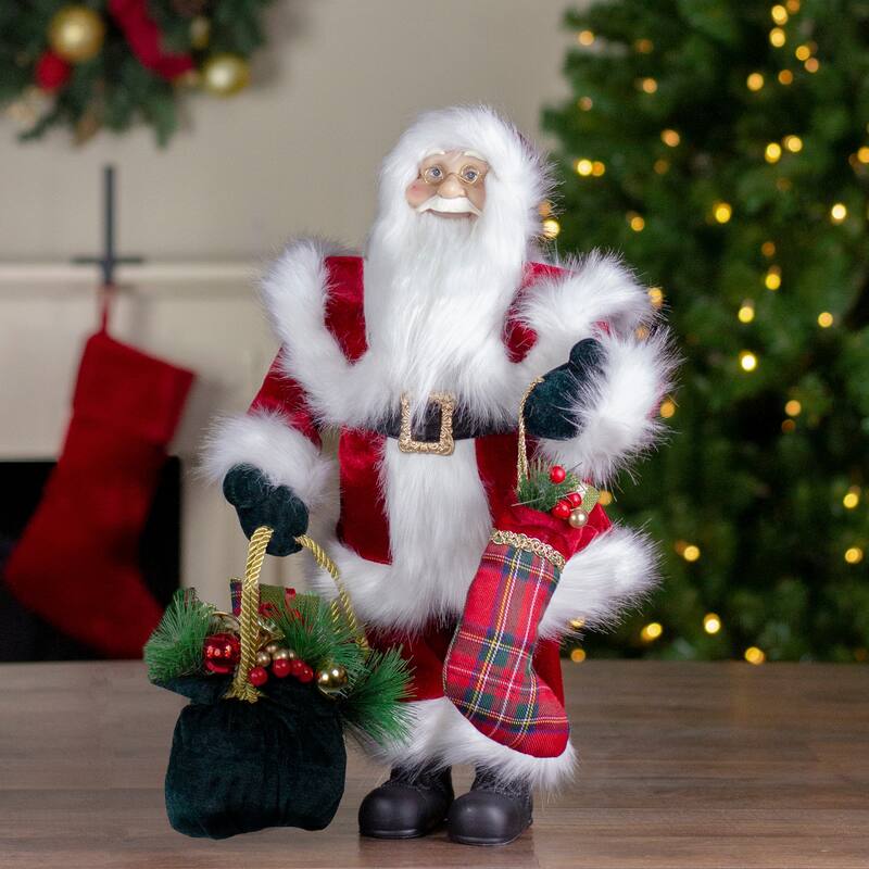 18" Standing Santa with Presents Christmas Figure