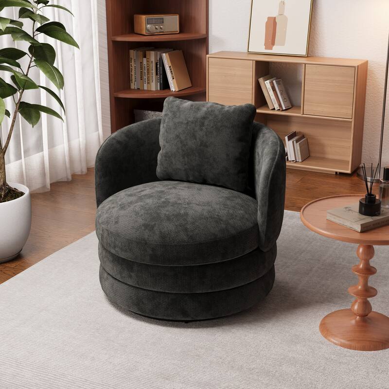 30"W Modern Upholstered Armchair,Accent Chair with a Pillow
