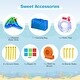 preview thumbnail 9 of 7, Inflatable Crocodile Style Water Slide Upgraded Kids Bounce Castle with 750W Blower - Multi - 224.5" x 203" x 94.5" (L x W x H)