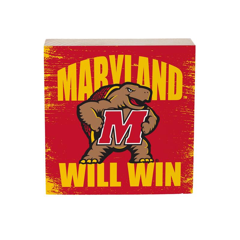 University of Maryland Wooden Tabletop Mantel Shelf Sign