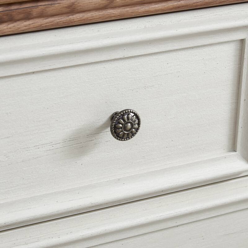 Modern Drawer Dresser Farmhouse Style Dresser Clothes Organizer with 6 Drawers Metal Slides Metal Handles, for Living Room Beige