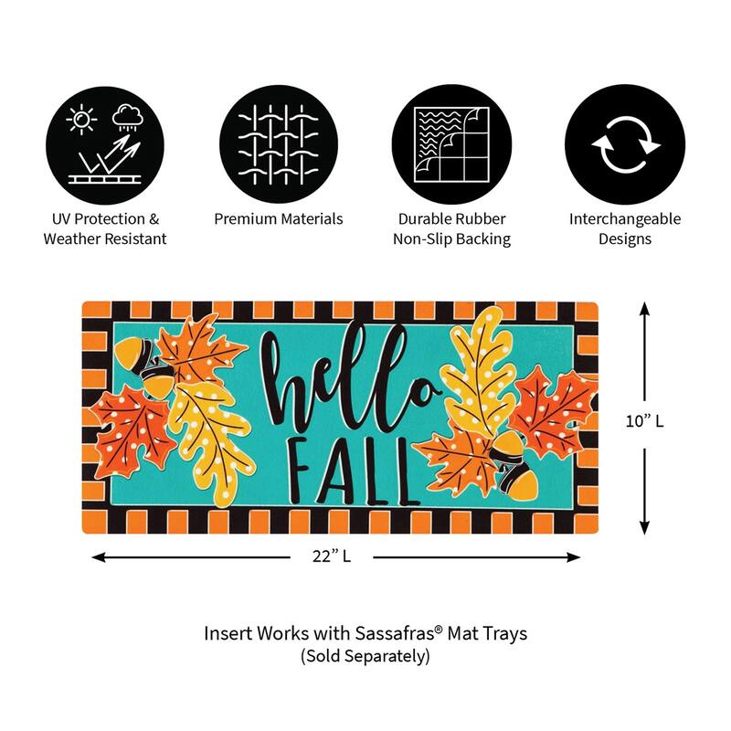 Hello Fall Leaves Sassafras Switch Mat - Multi-Color