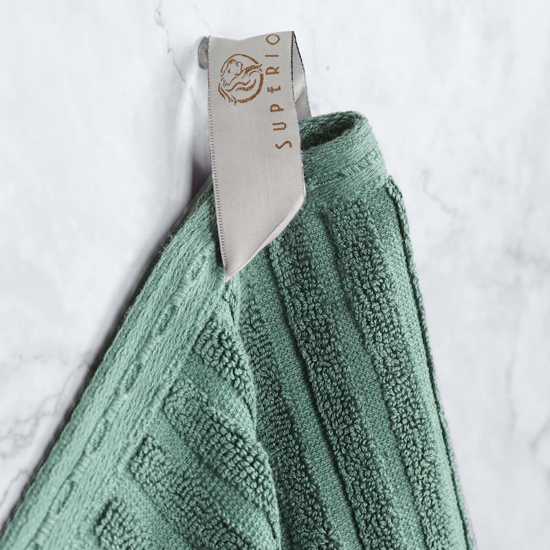 Superior Soho Ribbed Cotton Hand Towel Set of 4