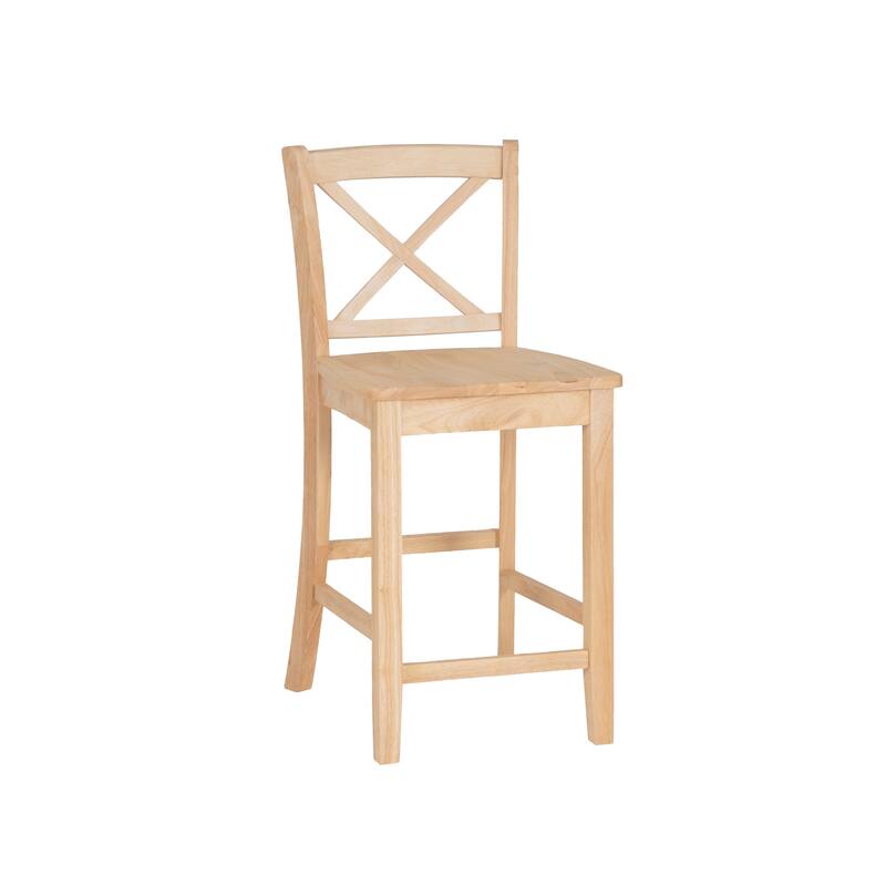 Amravati Wooden X-Back 24-Inch Counter Stool