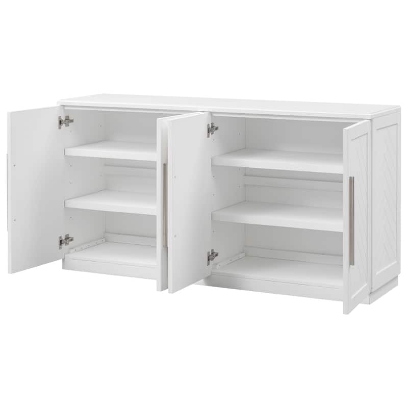 Sideboard with 4 Doors Large Storage Space