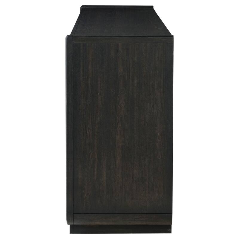 Leandro 8-drawer Bedroom Dresser with Mirror Burnished Black