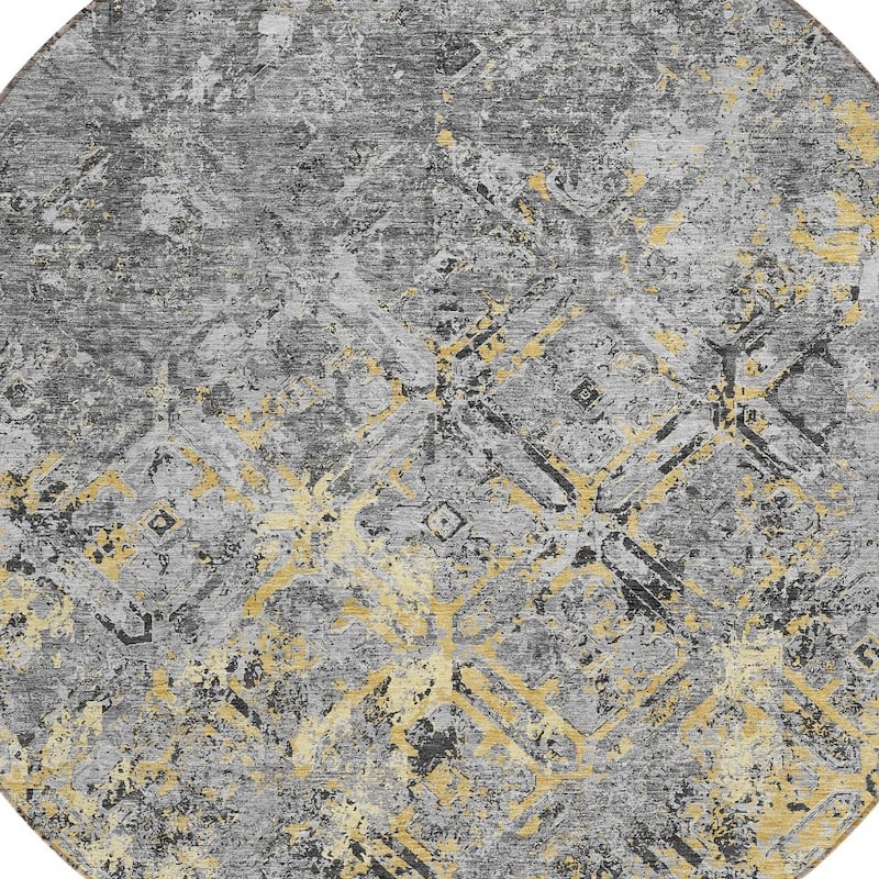 HomeRoots Geometric Transitional Rectangle Outdoor Rug