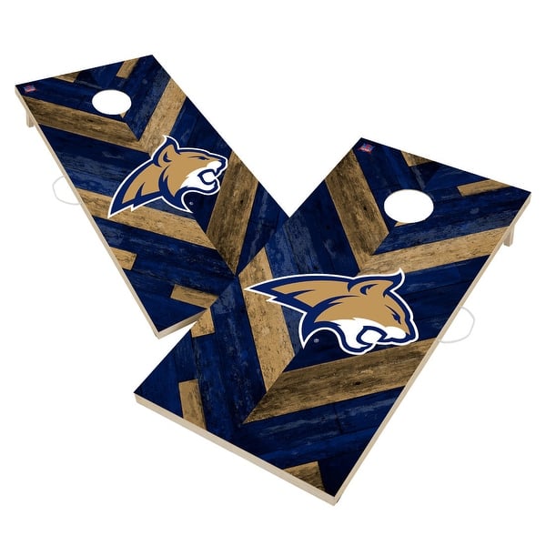 slide 2 of 6, Montana State Bobcats Regulation 2x4 Cornhole Boards - V6 Include Carrying Case
