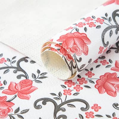 printed foam kitchen shelf liner Independence Day Red Pink Style