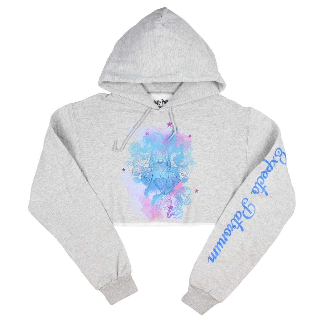 Shop Harry Potter Expecto Patronum Crop Juniors Hoodie Sweatshirt Overstock 31253867