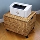 preview thumbnail 3 of 6, Porch & Den Westphalian Wicker Storage Filing Cabinet & Printer Stand