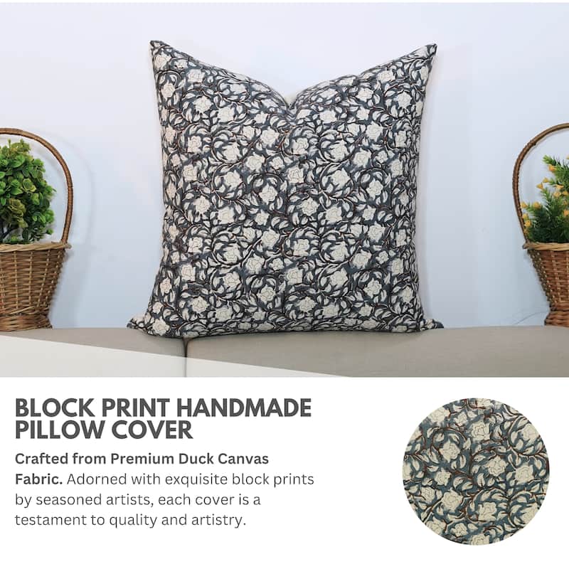 Fabdivine Floral Handcrafted Throw Home Décor Pillow Cover Or Cushion Case