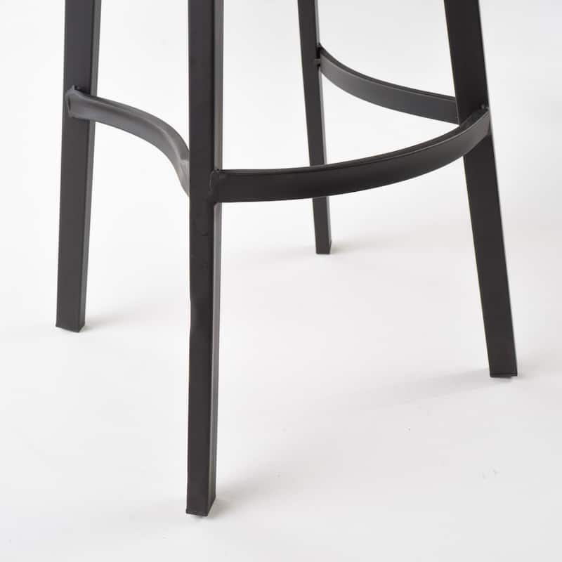 Silas Antique Pinewood Swivel Barstool (Set of 2) by Christopher Knight Home - N/A