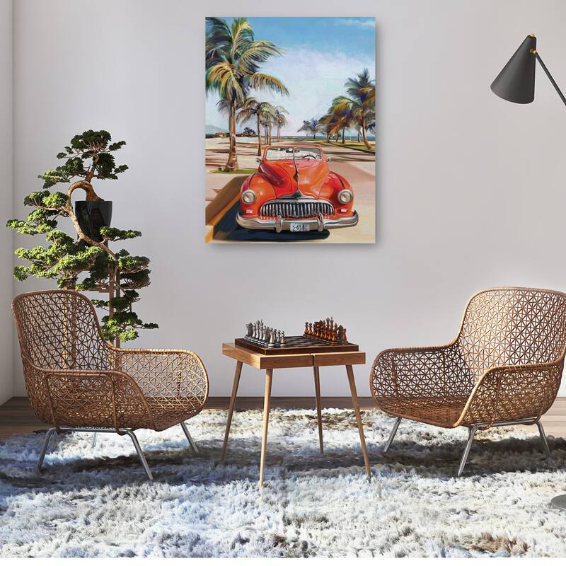 Retro Beach Day I By Studio Arts Canvas Art Print