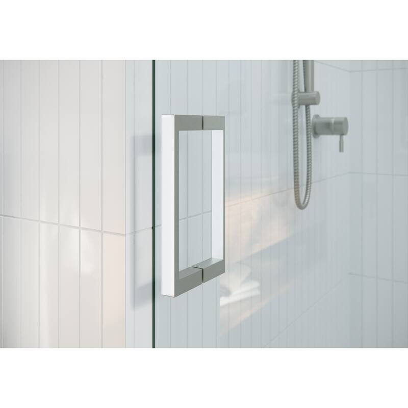 Glass Warehouse 56 in. x 78 in. Sliding Frameless Shower Door with Square Hardware
