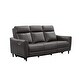 preview thumbnail 3 of 23, Abbyson Ludovic Leather Power Reclining Sofa with Power Headrest