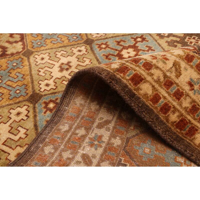 ECARPETGALLERY Hand-knotted Jamshidpour Dark Brown Wool Rug - 3'8 x 5'10