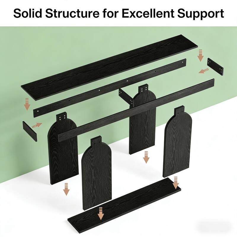 70" Durable Minimalism Console Table for Living Room and Entryway