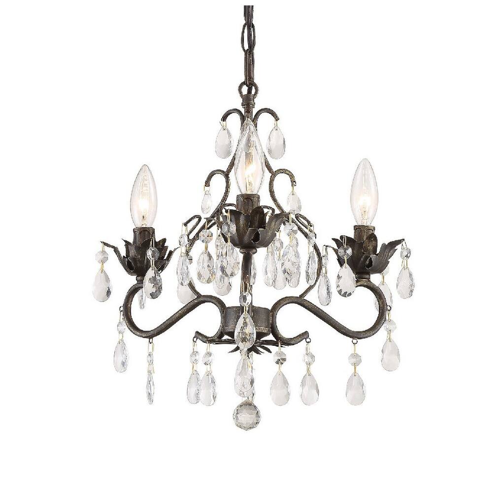 Crystorama Lighting Group 4534-CL-SAQ Paris Market 3 Light 13" Wide