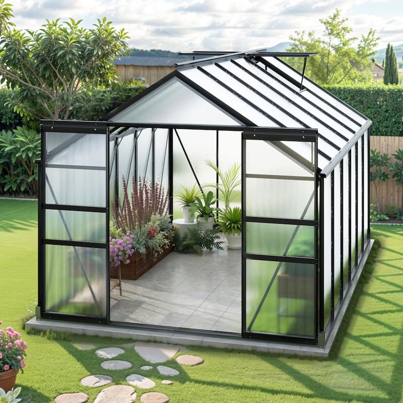 Moasis 8'/10' X 10'/12' Walk-in Hobby Greenhouse