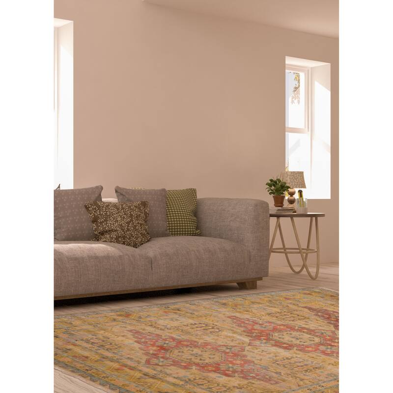 ECARPETGALLERY Hand-knotted Jules Serapi Ivory Wool Rug - 7'11 x 9'11