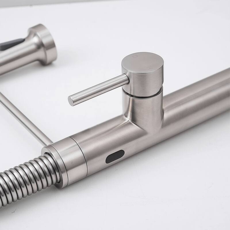 Touchless Chrome Sensor Single Handle Pull Down Kitchen Faucet