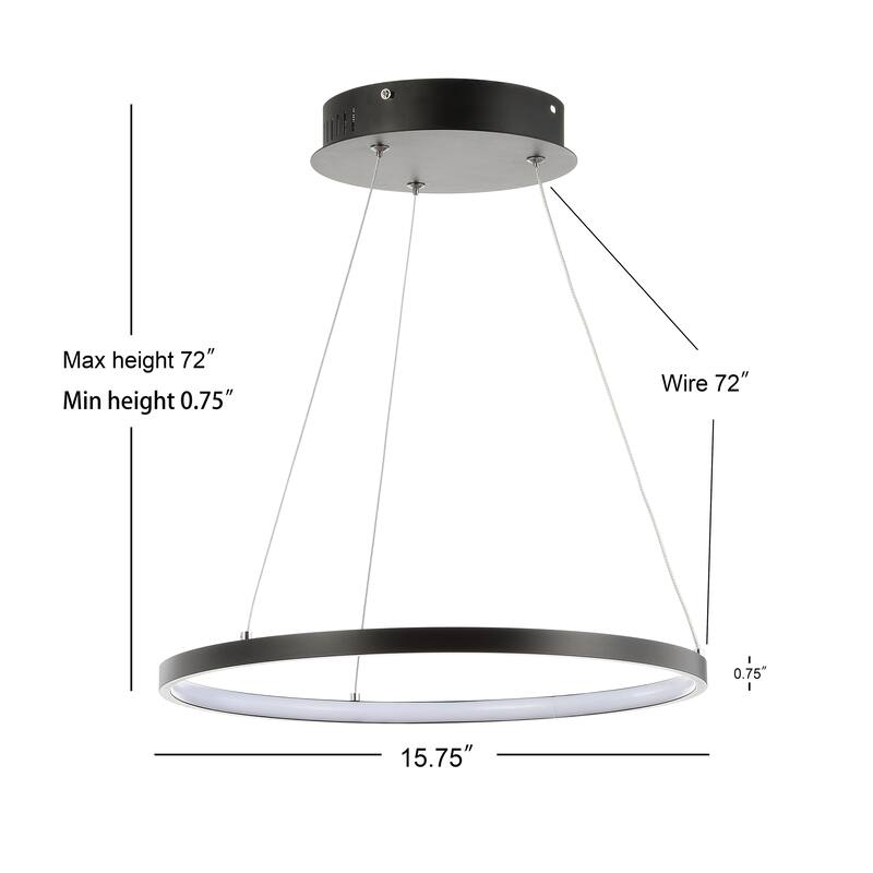 Kinsley Modern Bohemian Iron Integrated LED Pendant by JONATHAN Y